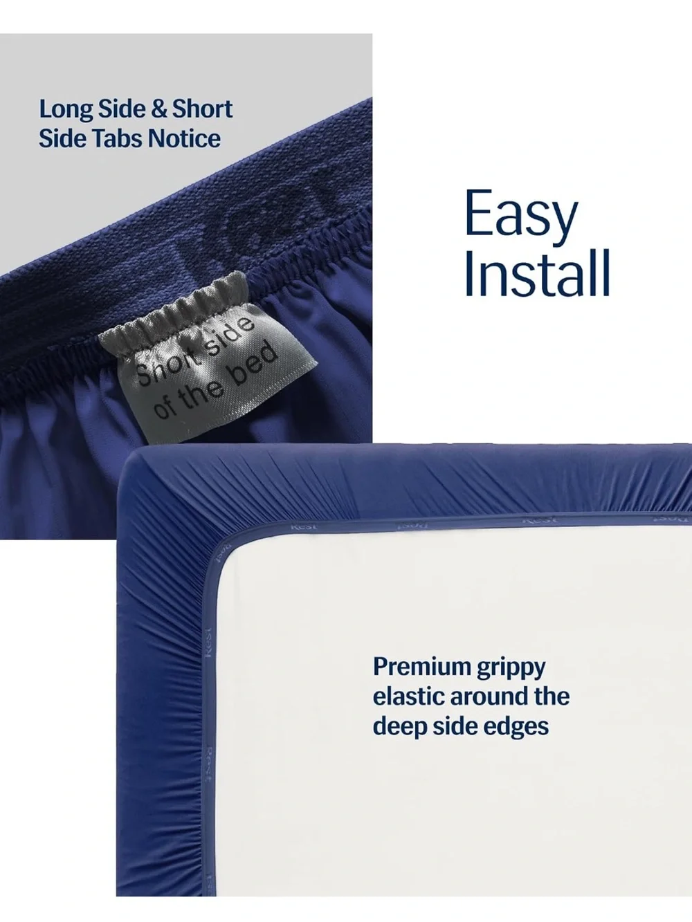 NWB REST Evercool + Cooling Fitted Sheet California King Midnight Blue